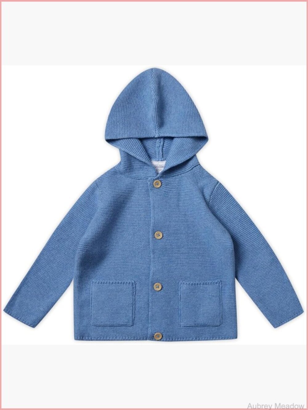 100% Cotton Baby Cardigan, Long Sleeve Knit Sweater for Kids